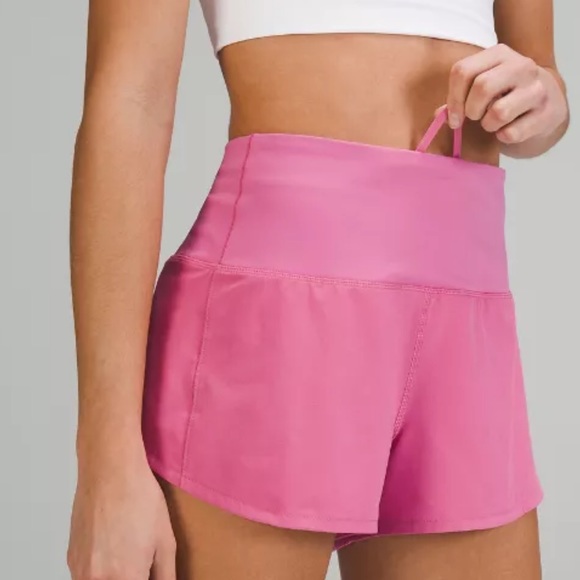 ❤️ Lululemon Speed Up High-Rise Lined Short 2.5"  Pink Blossom Size 6 NWT - Picture 5 of 11